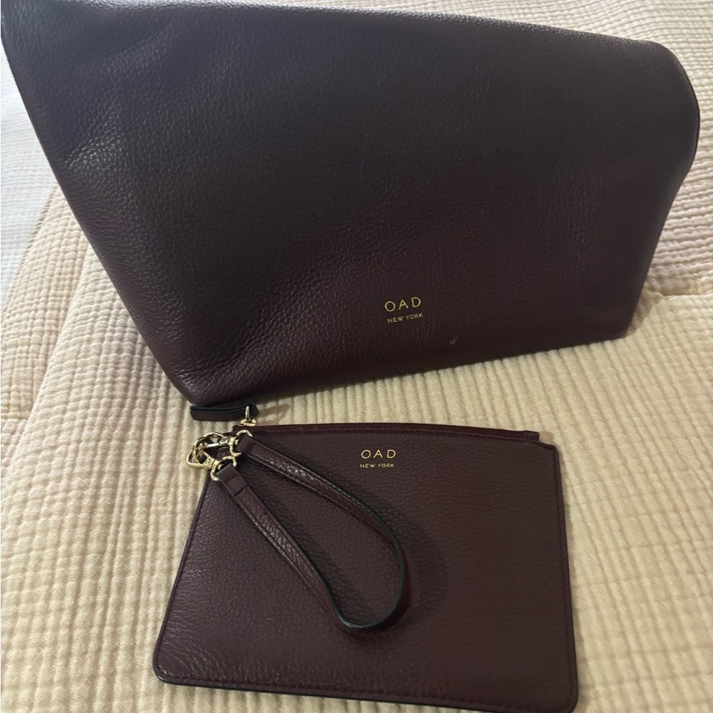 OAD New York Leather Bag and Pouch Set